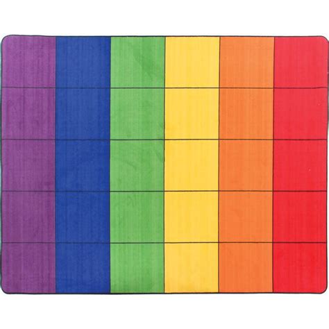 7 6 Group Colors Rug 6 Colors 30 Squares Classroom Rug