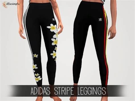 Elliesimple Adidas Stripe Leggings Los Sims 4 Descarga