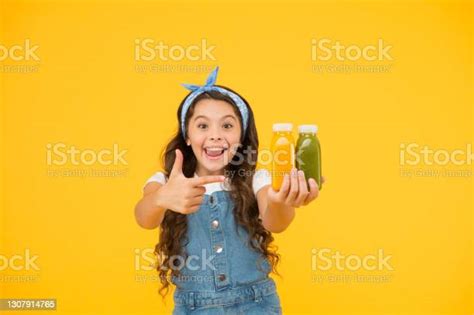 Supermarket Promotion Living Healthy Life Vitamin Juice Fresh Smoothie Girl Drinking Orange