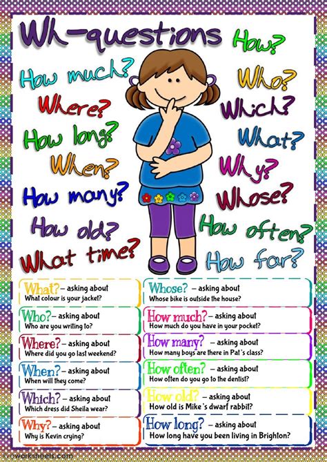 Wh Questions Exercises Worksheets Pdf Kidsworksheetfun