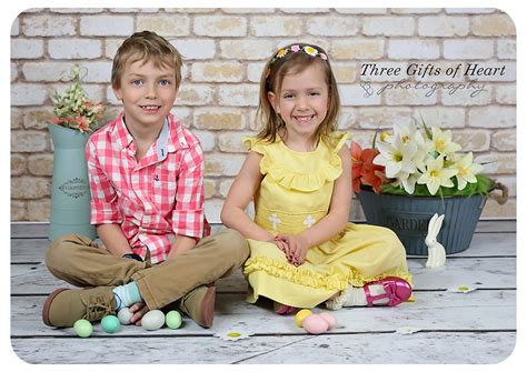 Siblings Easter Sessions Heart Photography Children Photography