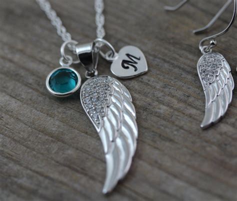 Sterling Silver Angel Wing Necklace Guardian Angel Wings