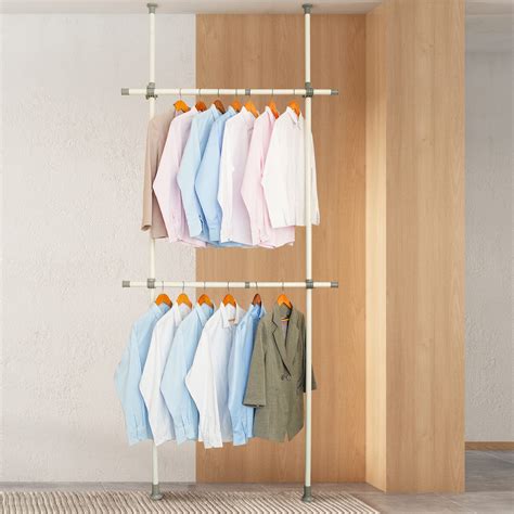 Buy Adjustable Clothing Rack Double Rod Clothing Rack 2 Tier Clothes
