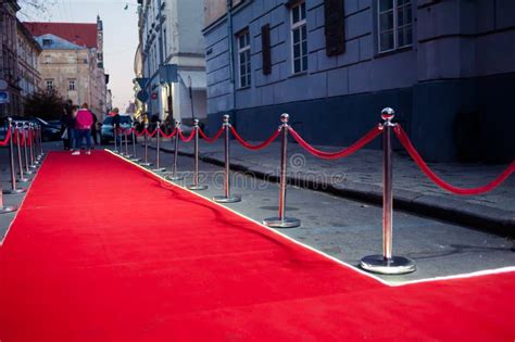Long Red Carpet Is Traditionally Used To Mark The Route Taken By