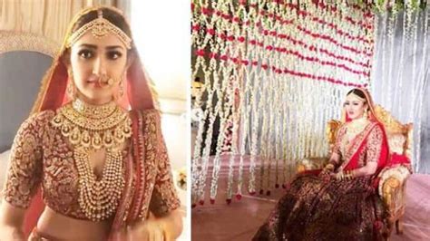 Dilip Kumar Grand Niece Sayyeshaa Saigal And Arya First Wedding Photos Viral From Hyderabad