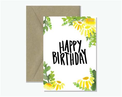 Happy Birthday Sunflower Greeting Card Rosie Lou