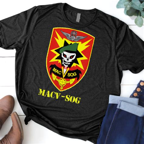 Macv Sog Army Unit Patch Full Color Vietnam Veteran T Shirt