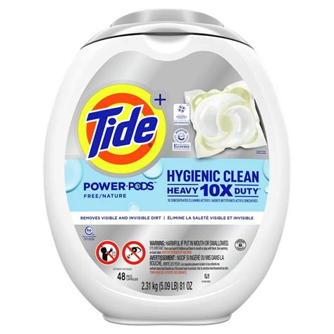 Tide Hygienic Clean Heavy Duty 10x Free Power Pods Liquid Laundry