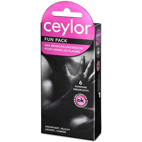 ceylor fun pack assortiment 6 100 préservatifs