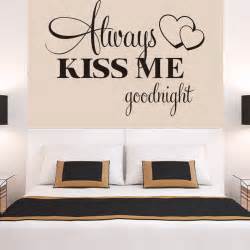Boutique Always Kiss Me Good Night Quote Bedroom Decalsremovable