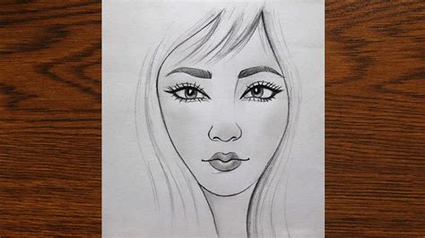 How To Draw A Simple Girl Very Easy Girl Drawing Easy Pencil Sketch