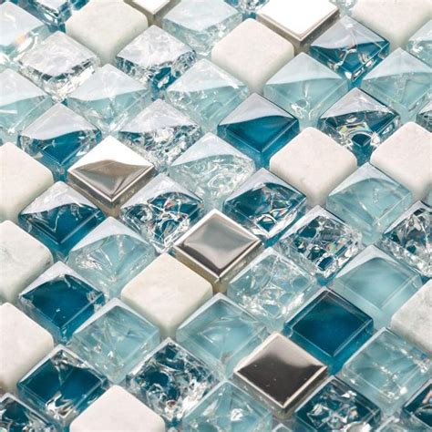 40 Blue Glass Mosaic Bathroom Tiles Tile Ideas And Pictures