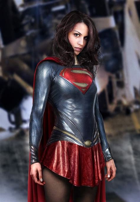Girl Of Steel Amber Heard 2014 Cosplay Woman Supergirl Costume