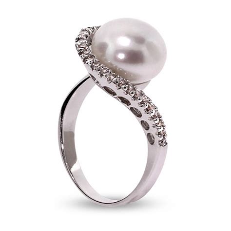 Sterling Silver Pearl Wave Ring Eves Addiction®