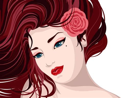 Beautiful Woman Illustration Vector Art Stock Images Depositphotos