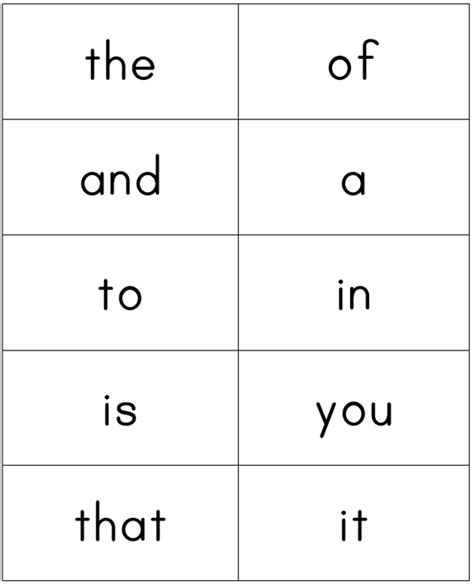 Fry Sight Word Flash Cards All 1000 Printable On Avery Labels 8163