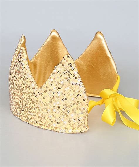 Whitney Elizabeth Gold Sequin Reversible Crown Gold Sequin Gold Sequins