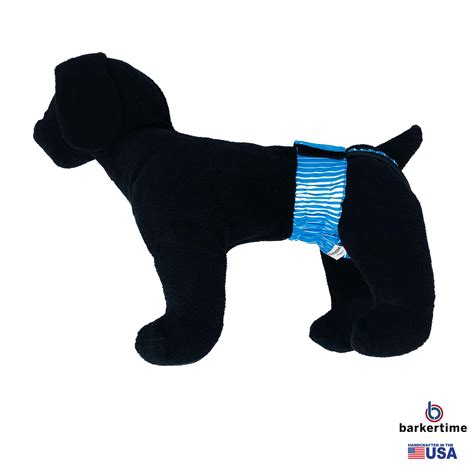 Barkertime Blue Stripes Waterproof Washable Dog Diaper Pull Up