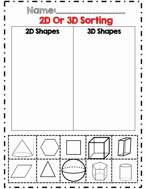 50 2 Dimensional Shapes Worksheet