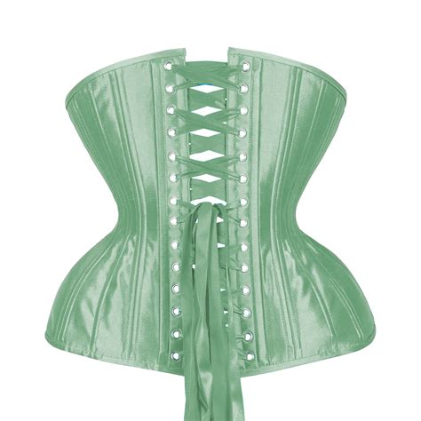 sage green silk satin corset 100 brand new high quality