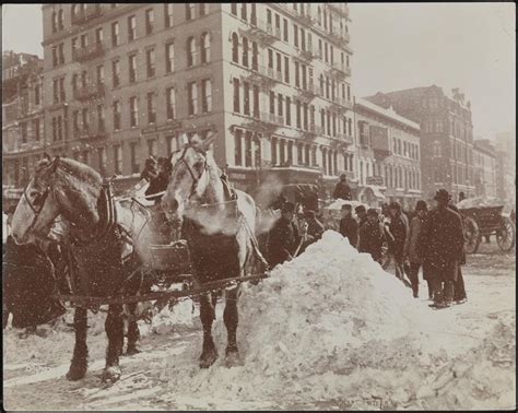 New York History Geschichte The Great Blizzard Februar 1899