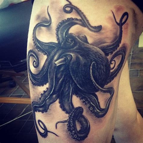 58 Awesome Black Octopus Tattoos Collection