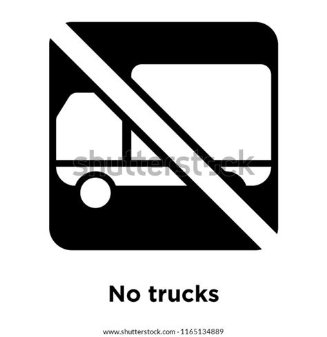 No Trucks Icon Vector Isolated On Stock Vector Royalty Free