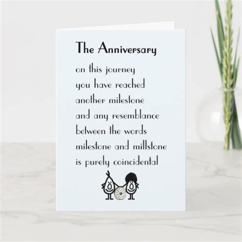 The Anniversary A Funny Wedding Anniversary Poem Card
