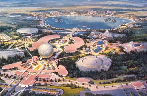 Walt Disney World Epcot Center Future World Orlando Florida Aerial 1981