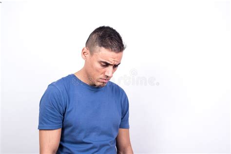 Sad Man Stock Photo Image Of Thoughtful Copy Shirt 178686342