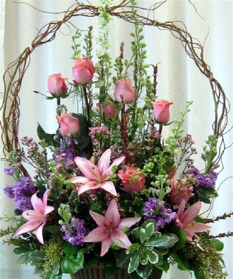 astounding 45 stunning easter flower arrangement ideas to enjoy flowers of th… basket flower