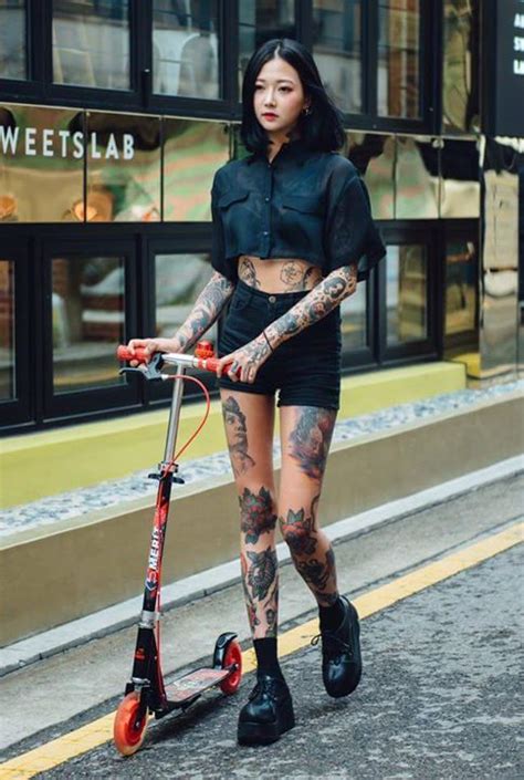 Pin By Victoria Morales On Lina Ahn Asian Tattoo Girl Girl Model Fashion