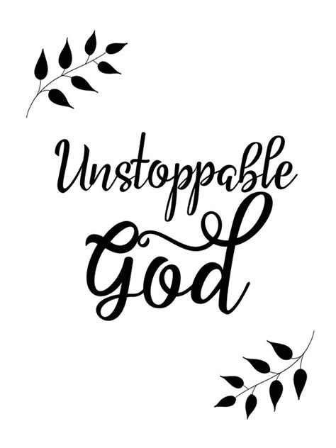 Unstoppable God Svg Png Pdf Jpeg Verse Scripture Faith Etsy