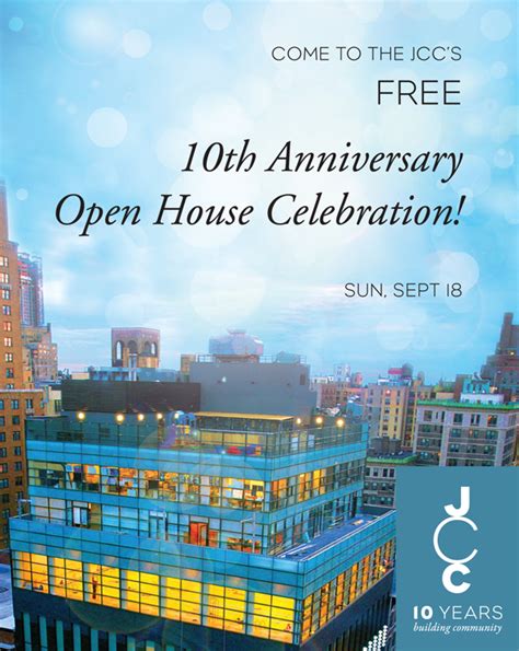 Jcc Manhattans 10th Anniversary Open House Celebration Living Free Nyc
