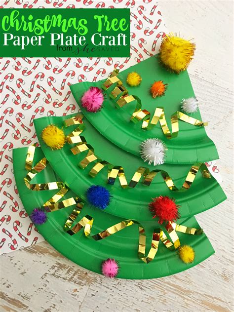 Easy Paper Plate Christmas Tree Craft Shesaved