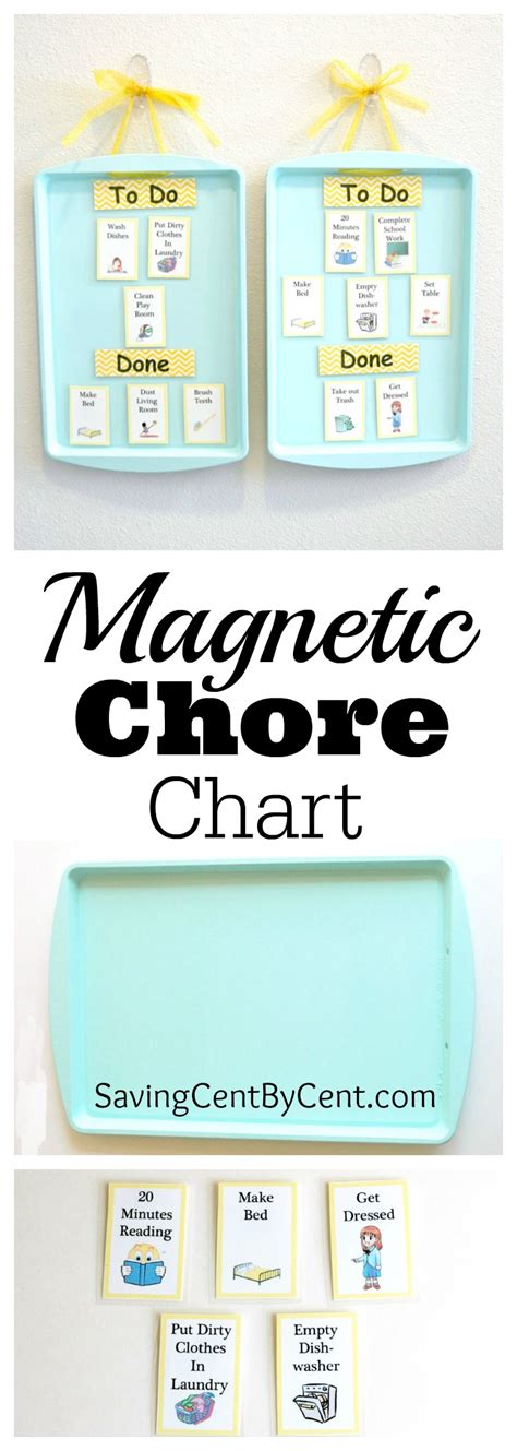We have created and updated this chore chart in our home for the last year as our children grow and it really. DIY Magnetic Chore Chart - Saving Cent by Cent