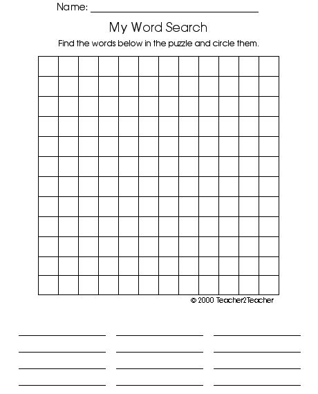 Blank Word Search Puzzles Printable Thank You For Visiting Our Web