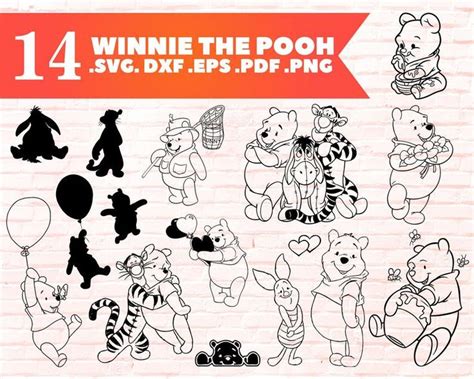 Winnie The Pooh Svt Clipart Bundle For Cricut And Other Crafts