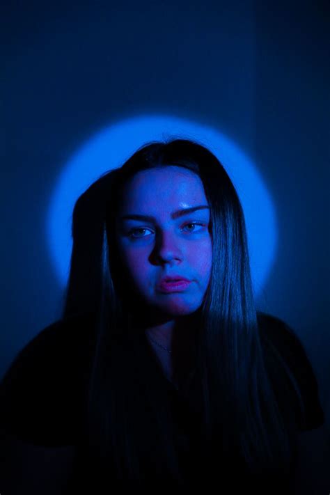 Shades Of Blue Portrait Photography Lighting Spotlight Photography