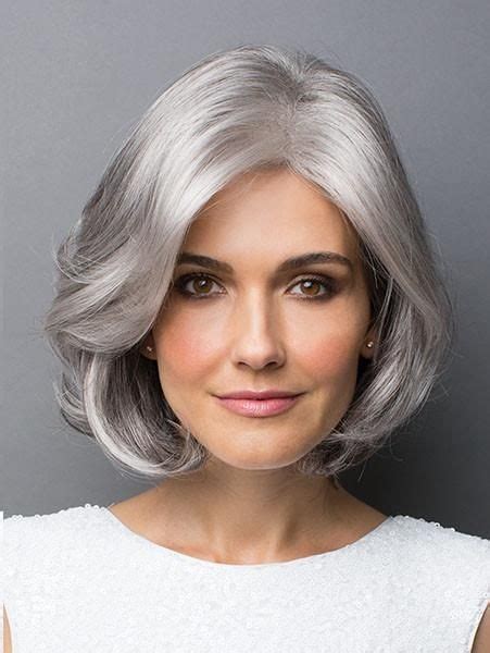 Natural Wavy Bob Style Grey Hair Wig For Women Uk