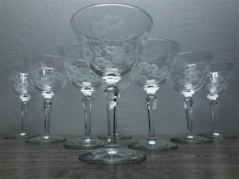 Set Of 6 Mid Century Modern Libbey Glenmore Champagne Etsy Crystal Glassware Crystal