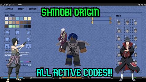 Shinobi Origin All Active Codes As Of 3220 Youtube