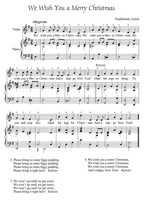 Looking for music recital or festival sheet music? WE WISH YOU A MERRY CHRISTMAS Piano Sheet music | Easy ...