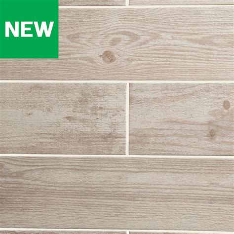 Cotage Wood White Wooden Effect Porcelain Wall Floor Tile Pack Of L Mm W Mm