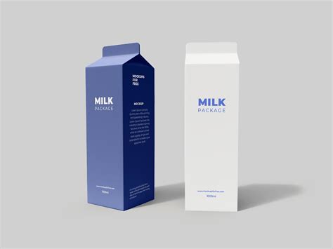 Free Milk Packaging Mockup Free Mockup