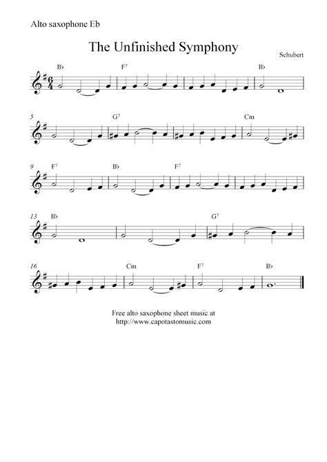 Free Music Sheets For Alto Saxophone Printable Printable Templates Free