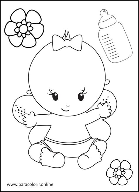 Desenhos de Bebê para Colorir Para Colorir