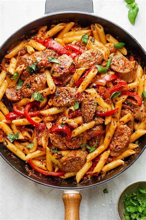 Sausage Pasta Skillet Recipe — Eatwell101