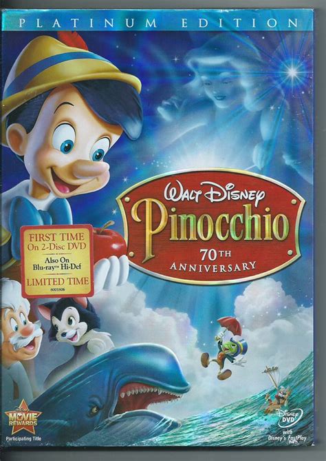 Pinocchio Dvd 2009 2 Disc Set 70th Anniversary