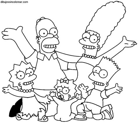 Dibujos Sin Colorear Dibujos De La Familia Simpsons Para Colorear